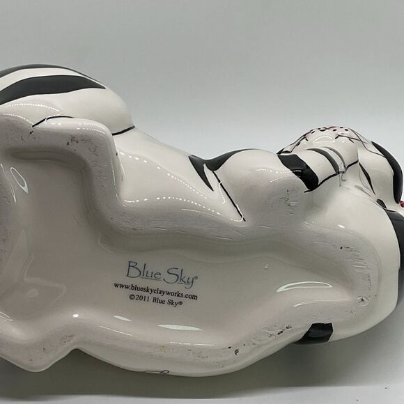 Blue Sky Clancy Heart Striped Cat Teapot with Parrot Accent - Picture 5 of 9